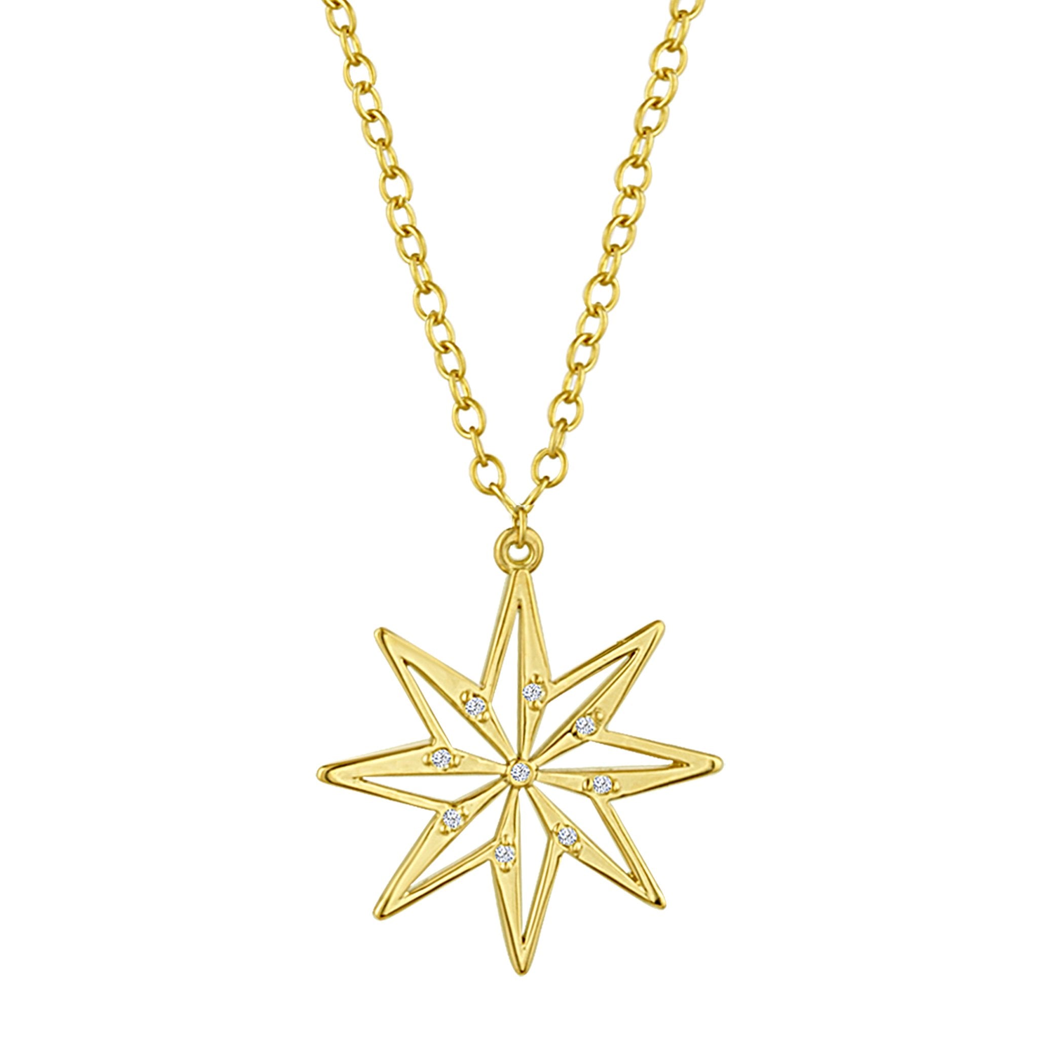 Stella Lariat Necklace: 18k Gold, Diamonds
