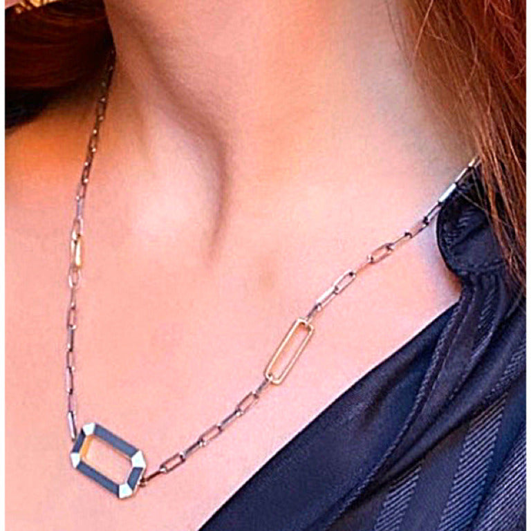 Pop Prism Hex Pendant Necklace
