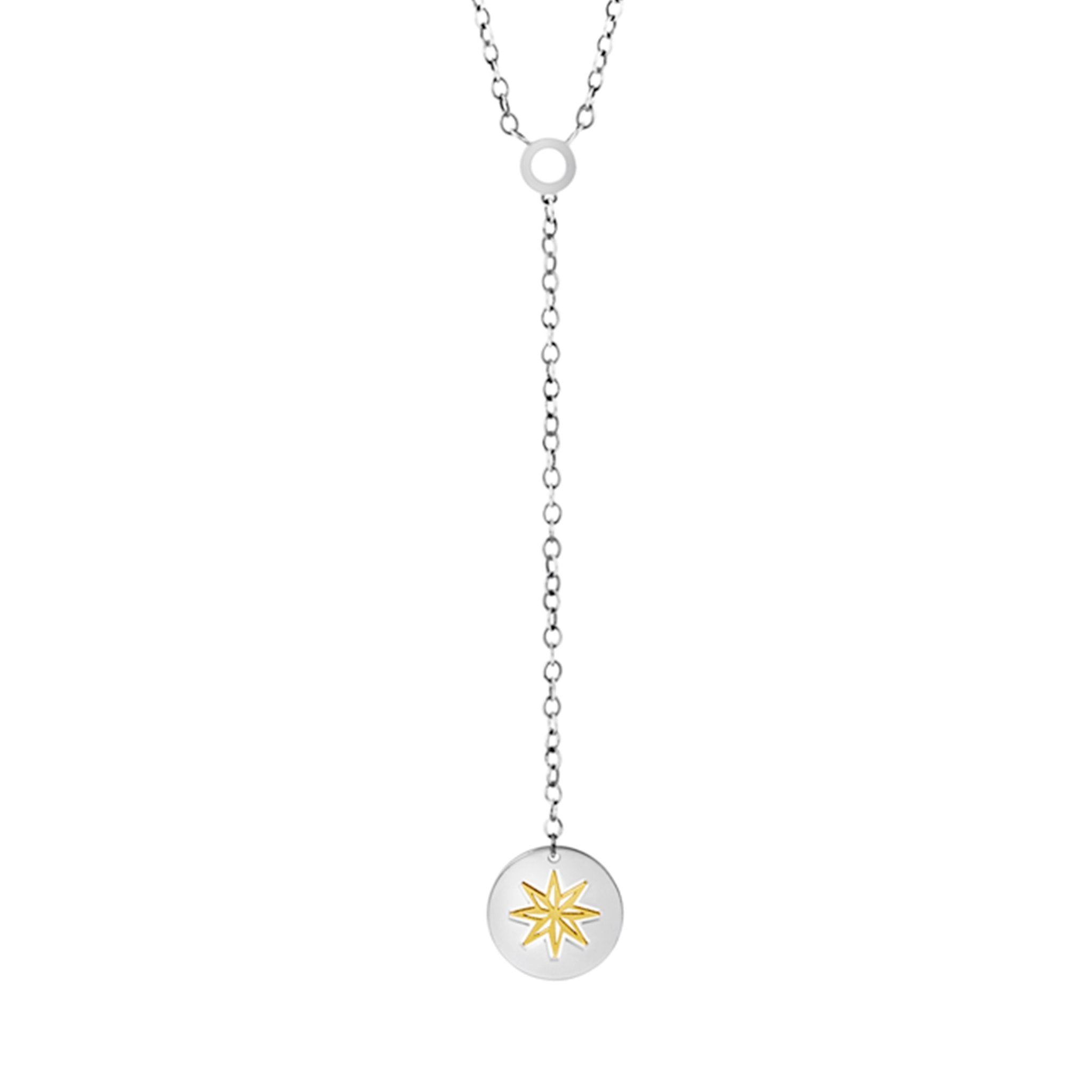 Star Pendant Necklace: 18k Gold, Rhodium Plate Silver