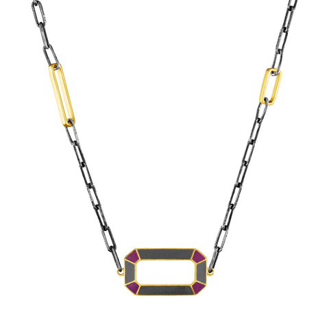 Pop Prism Hex Pendant Necklace
